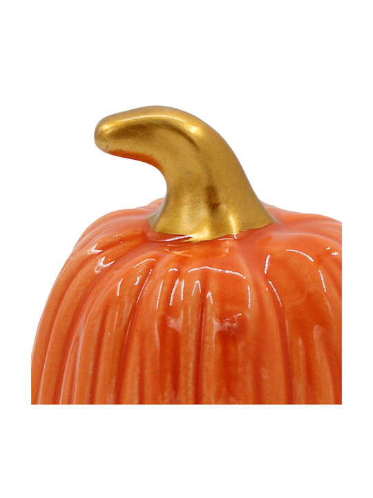Decorative Ceramic Pumpkin Φ8.5x12 Cm Orange Keskor 67262-1