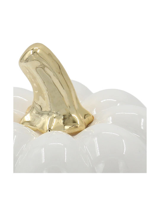 Dovleac Decorativ Ceramic Φ10x8 Alb Keskor 67264-2
