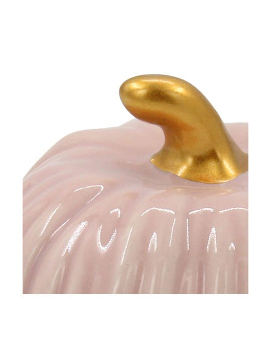 Decorative Ceramic Pumpkin Φ8x6.5 Cm Salmon Pink Keskor 67259-4