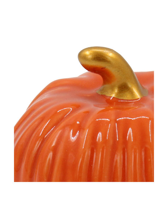 Decorative Ceramic Pumpkin Φ8x6.5 cm Orange Keskor 67259-3