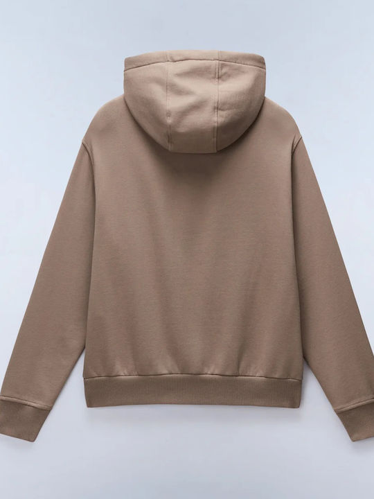Women's Sweatshirt Hooded Beige