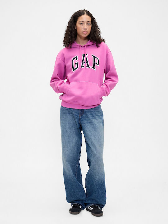 Long Women's Sweatshirt Hooded Budding Lilac