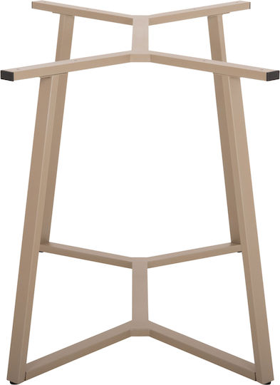 HomeMarkt Metallische Tischbasis Für Tisch / Büro Mit Einstellbarer Cappuccino Farbe 60x111x71cm