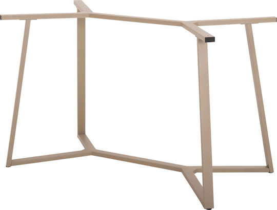 HomeMarkt Metallische Tischbasis Für Tisch / Büro Mit Einstellbarer Cappuccino Farbe 60x111x71cm