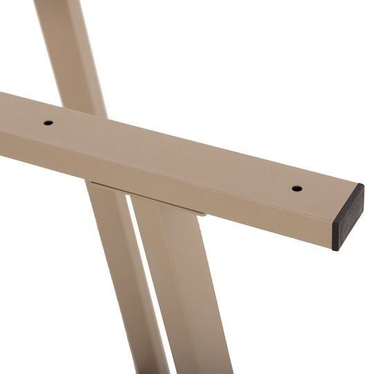HomeMarkt Metallische Tischbasis Für Tisch / Büro Mit Einstellbarer Cappuccino Farbe 60x111x71cm