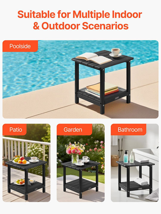 Tisch Stabil Black 45x45cm