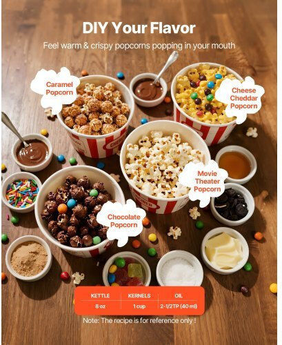 Vevor Commercial Popcorn Machine 800W