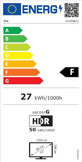 TCL Smart Television 32" HD Ready QLED S49K HDR (2025)