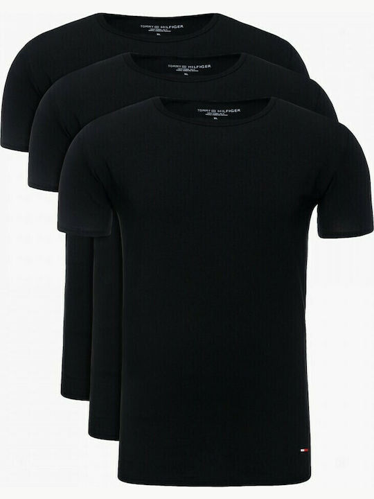Men's Undershirts Short-sleeved in Black Color 3Pack