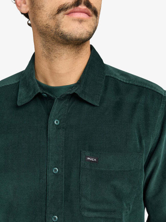 Long-sleeved Corduroy Shirt Hunter Green