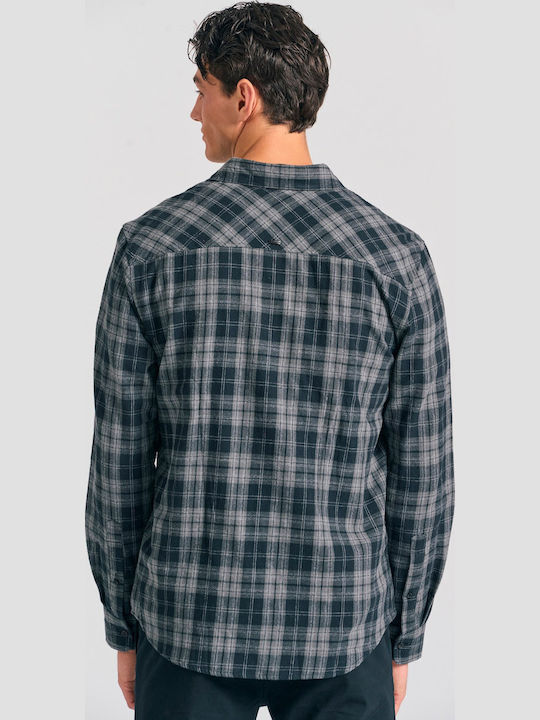 Long-sleeved Flannel Shirt Checked Plaid