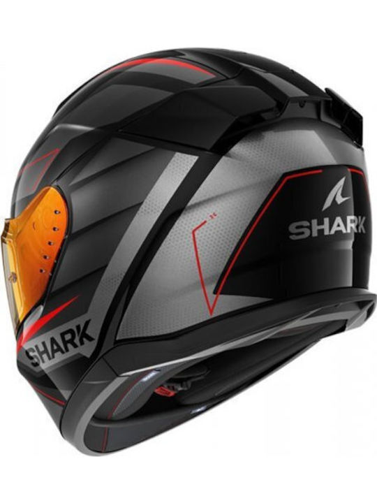 Shark D-skwal 3 Sizler Black / Red / Anthracite Κράνος Μηχανής Full Face ECE 22.06 1540gr με Pinlock και Sunvisor