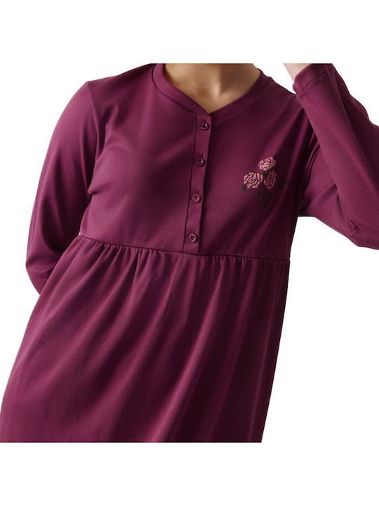 Minerva Winter Women's Nightdress Maroon