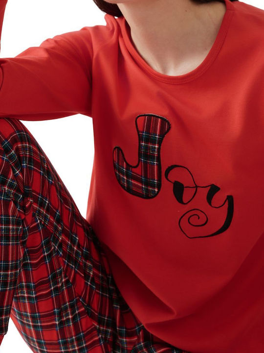 Minerva Winter Women's Pyjama Set Red Joy