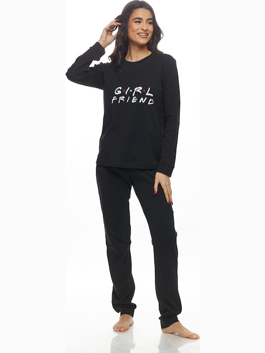 Galaxy Set Pijamale pentru Femei Black Galaxy Set Pijamale pentru Femei Black