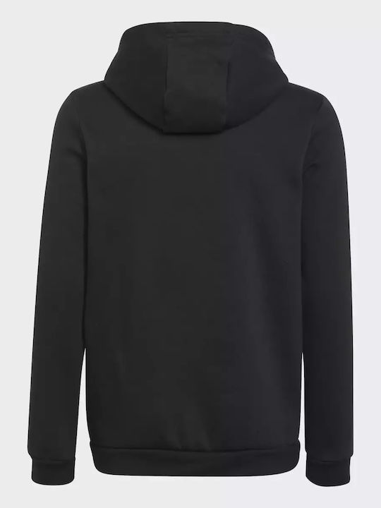 Fleece Παιδικό Φούτερ με Κουκούλα και Τσέπες Μαύρο Entrada22