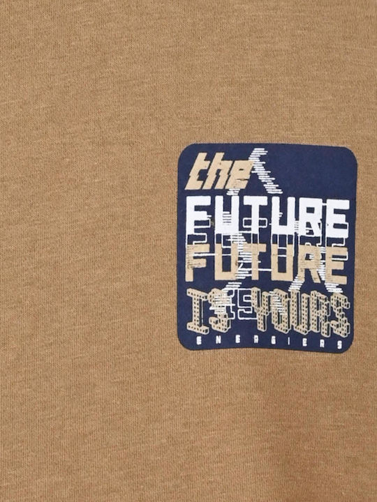 Kids Sweatshirt with Hood and Pockets Mocha Future Is Yours