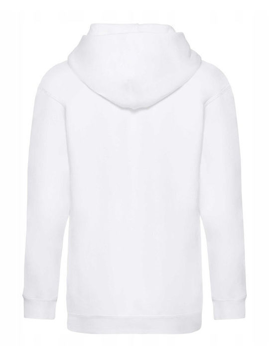 Kids Sweatshirt with Hood and Pockets White