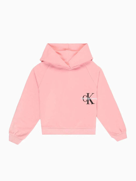 Παιδικό Φούτερ με Κουκούλα Ροζ Monogram