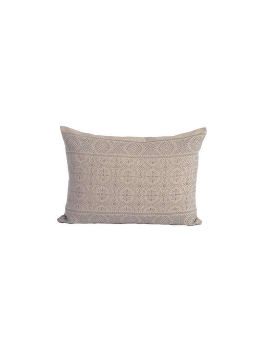 Nef-Nef Homeware Μαξιλάρι Καναπέ Jeneria από 100% Βαμβάκι Beige 40x45εκ.