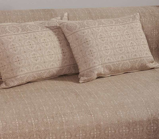 Nef-Nef Homeware Μαξιλάρι Καναπέ Jeneria από 100% Βαμβάκι Beige 40x45εκ.
