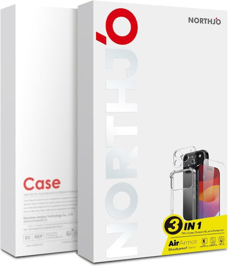 Northjo Back Cover Σιλικόνης Σετ με Τζαμάκι Διάφανο (iPhone 17)