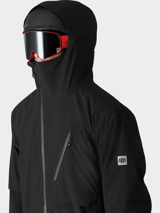 686 I-007473-19 Ανδρικό Μπουφάν για Σκι & Snowboard Μαύρο