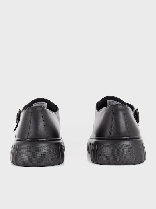 Leder Herren Freizeitschuhe Schwarz