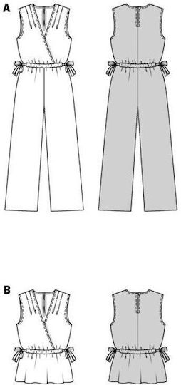 Jumpsuit & Top Pattern 2 Versions Multi-size 34-44 Burda Style 5914