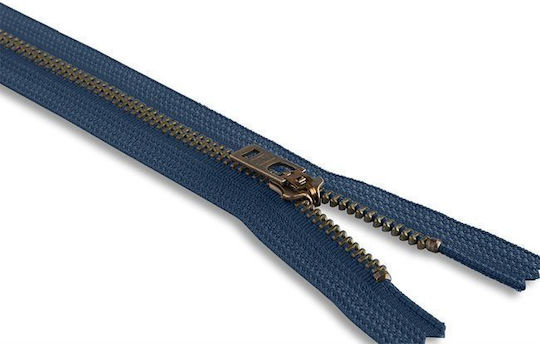 YKK Reißverschluss Marineblau aus Metall 75cm.
