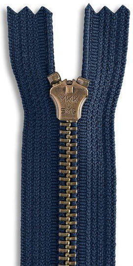 YKK Reißverschluss Marineblau aus Metall 75cm.