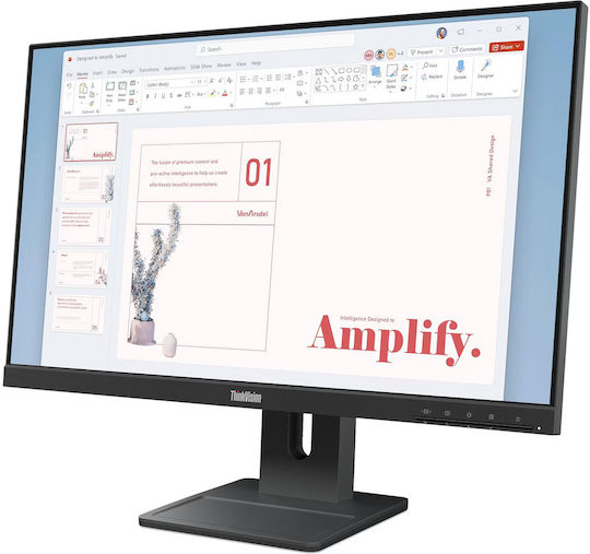 Lenovo ThinkVision E24-40 IPS Monitor 23.8" FHD 1920x1080 με Χρόνο Απόκρισης 4ms GTG