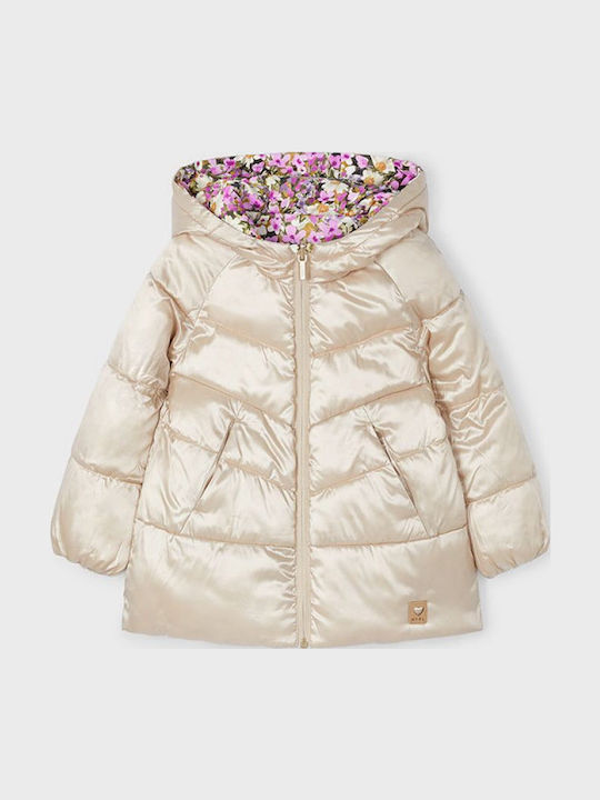 Kids' Casual Jacket Double Sided with Hood Beige