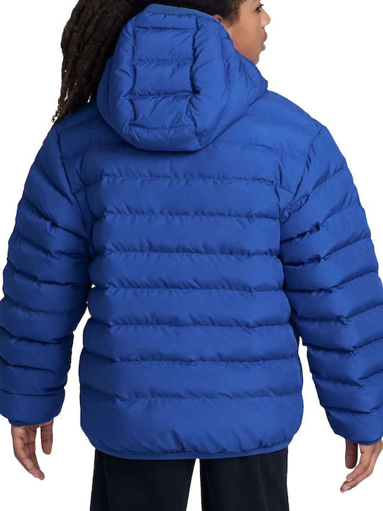 Kids' Sports Jacket with Lining & Hood Blue Sportswear