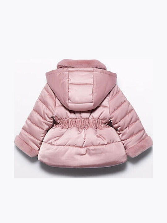 Kids' Fur with Lining & Hood Pink