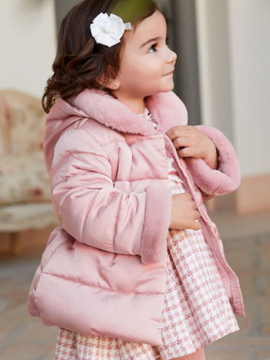 Kids' Fur with Lining & Hood Pink