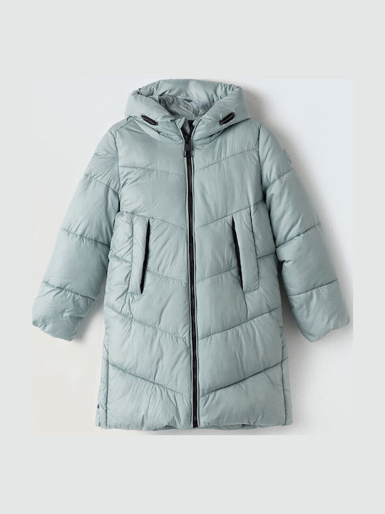 Kids' Casual Jacket Long with Hood Sky Blue