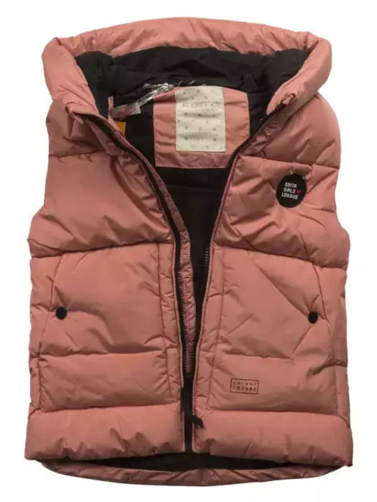 Kids' Casual Jacket Sleeveless with Hood Pink