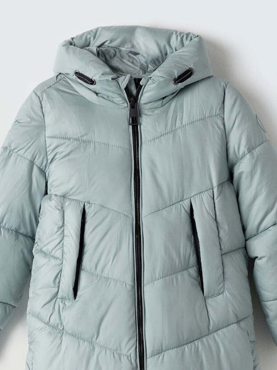 Kids' Casual Jacket Long with Hood Sky Blue