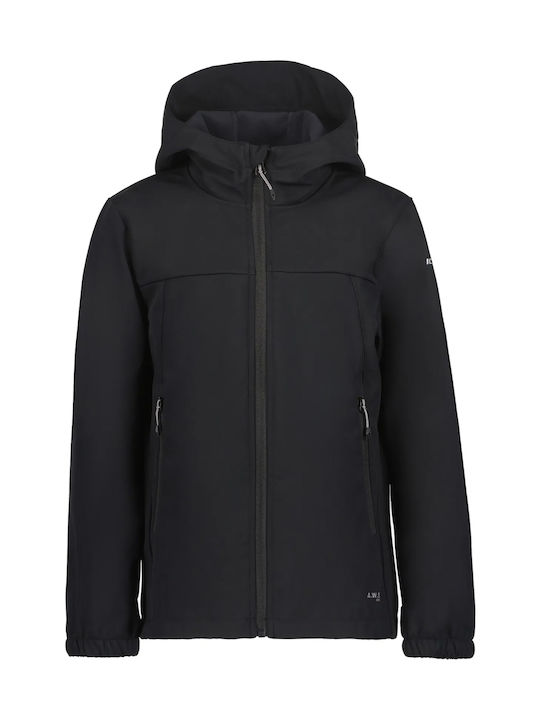 Kids' Sports Jacket Short with Hood Black Konan