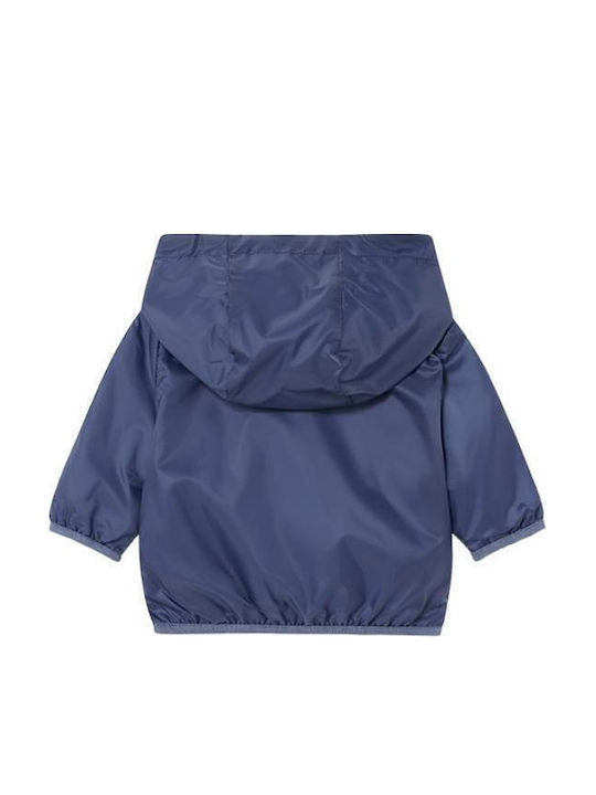 Kids' Casual Jacket Windproof Double Sided with Hood Blue