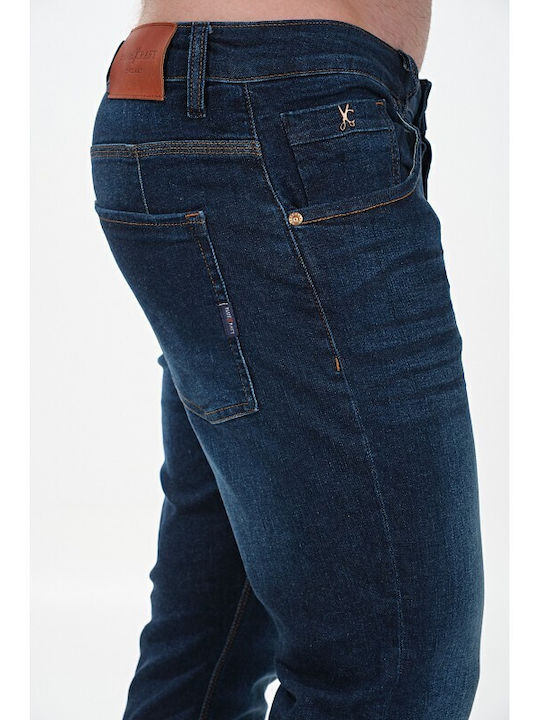 Ανδρικό Παντελόνι Τζιν με Slim Εφαρμογή Dark Denim