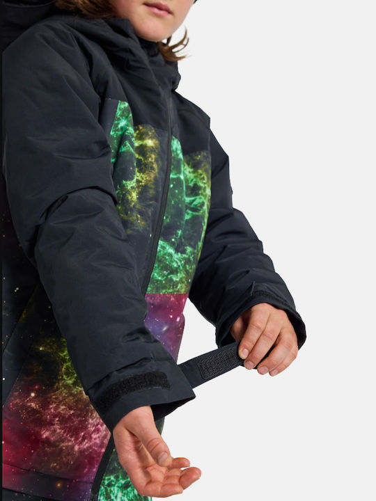 Wasserdicht Kinder Freizeitjacke mit Futter & Kapuze Schwarz