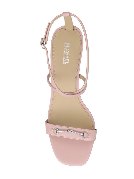 Lena Leather Sandals Pink