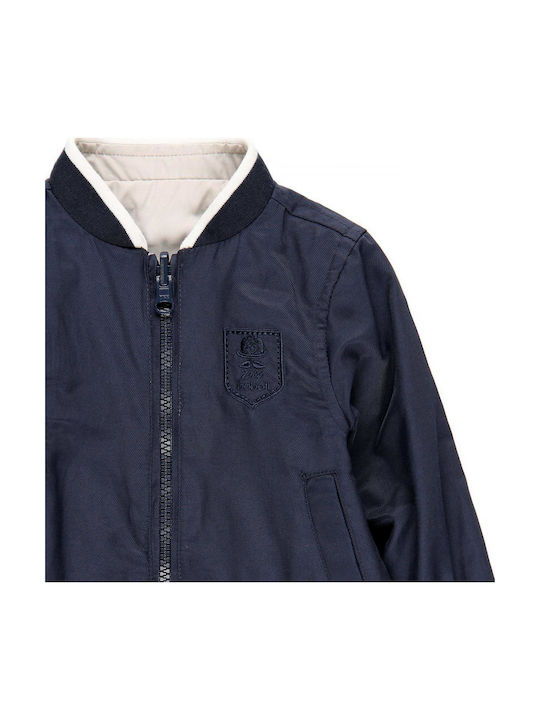 Kids Bomber Short Double Sided Navy Blue