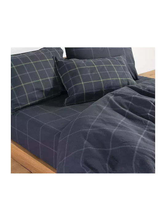 Rustikaler Denim-Bettbezug Für Haustiere - Gestreift, Größe M (98x72 Cm), Waschbar, Mit Druckknöpfen