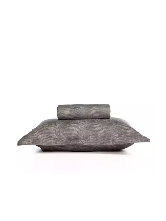 Nef-Nef Homeware Duvet Cover Set Cotton Queen with 2 Pillowcases 240x230 Grey Grey Grey
