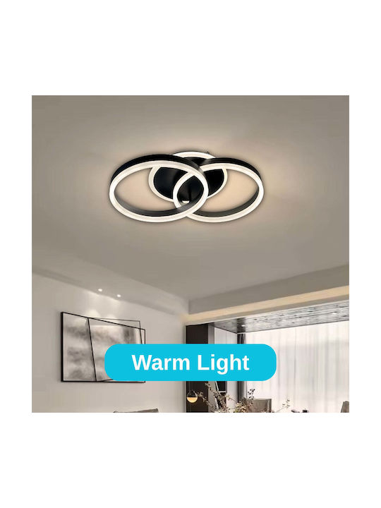 Alista Home Plafonieră de Tavan Neagră cu LED Integrat și Telecomandă