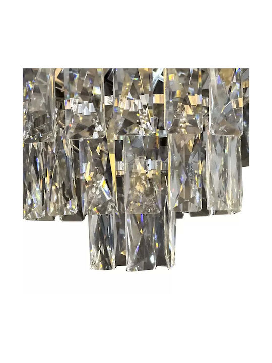 Alista Home Candelabru 5xE27 Ø40cm cu Cristale Transparent AT1CT-IM1P-HT2L-CC800/400CH
