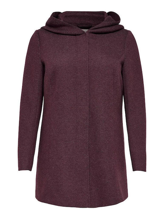 Damen Violet Kurzmantel mit Kapuze
